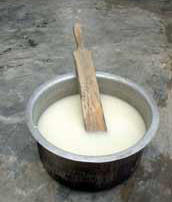 Kalaph banana (Flour Paste Making)